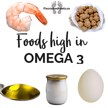 Foods high in Omega 3  to help Vitamin deficiency and cracked heels